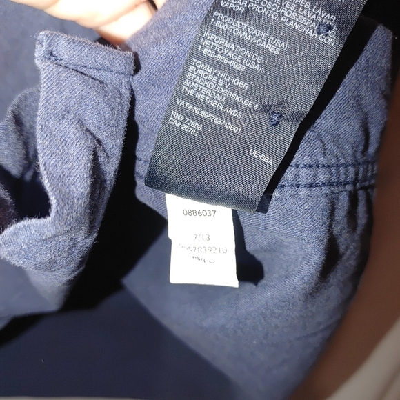 Tommy‎ Hilfiger Brushed Cotton Button Front Classic Long Sleeve Blue Shirt XL - Picture 8 of 8